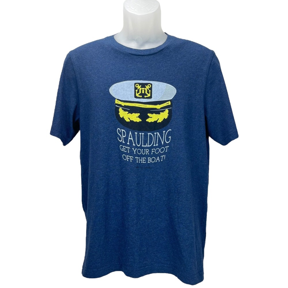 Travis Mathew Men's Medium Graphic Tee Spaulding Get Your‎ Foot Off the Boat Tee